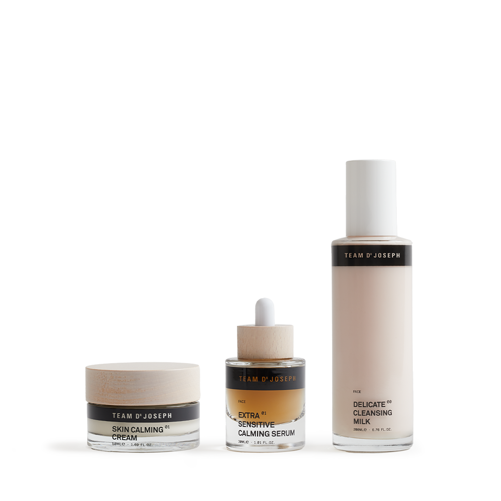 01 Sensitive Skin Care Trio + Beauty Bag